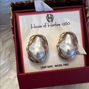 NEW House of Harlow 1960 Pearl Earrings